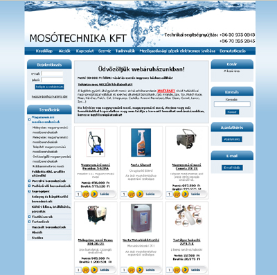 mosótechnika webáruház